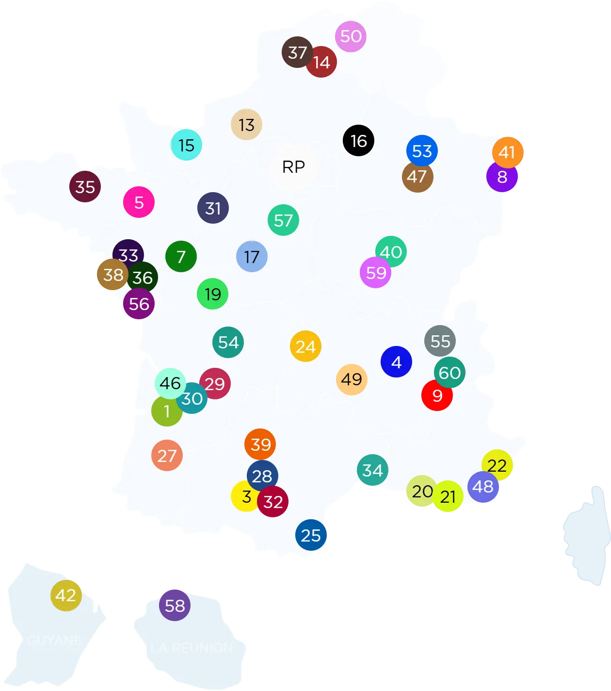 Carte de France réseau UroCCR à Bordeaux